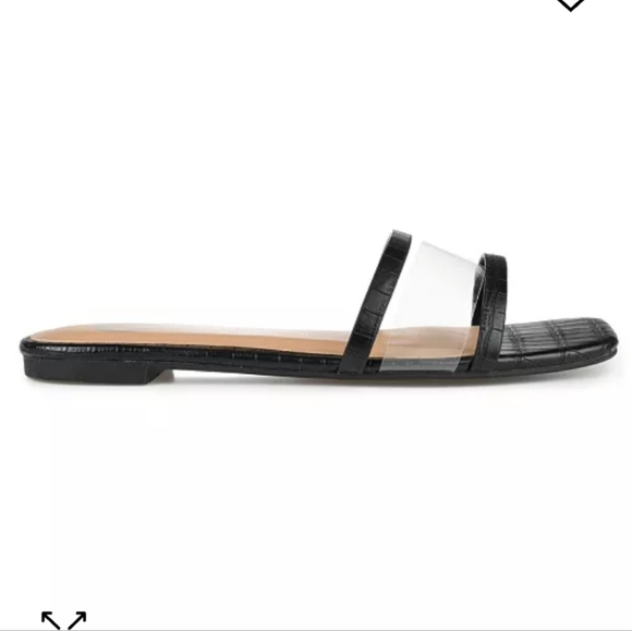 Journee Collection Ramira Slide Sandals Black -7.5 - Picture 2 of 8